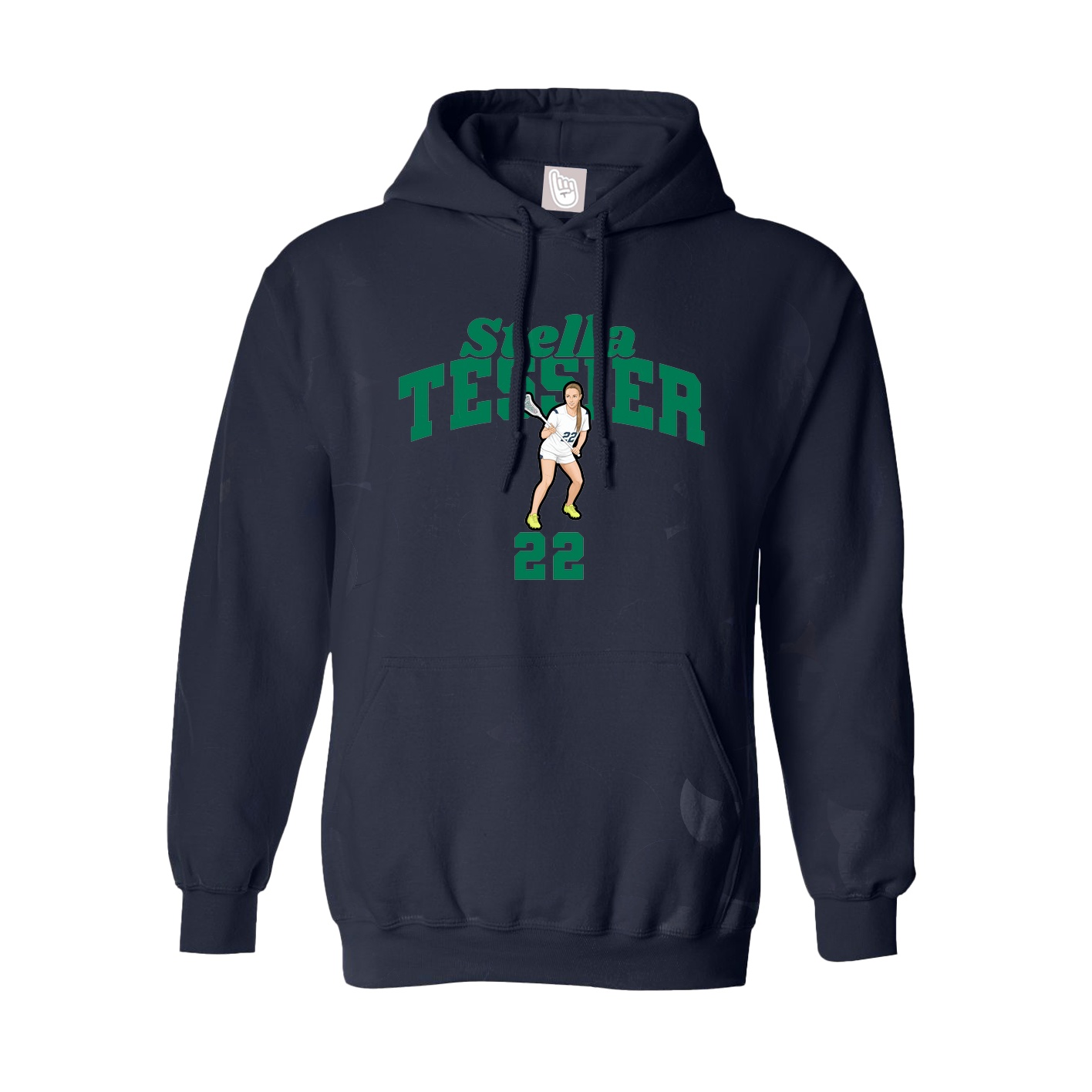 Youth Hoodie — Signature Arch in Navy