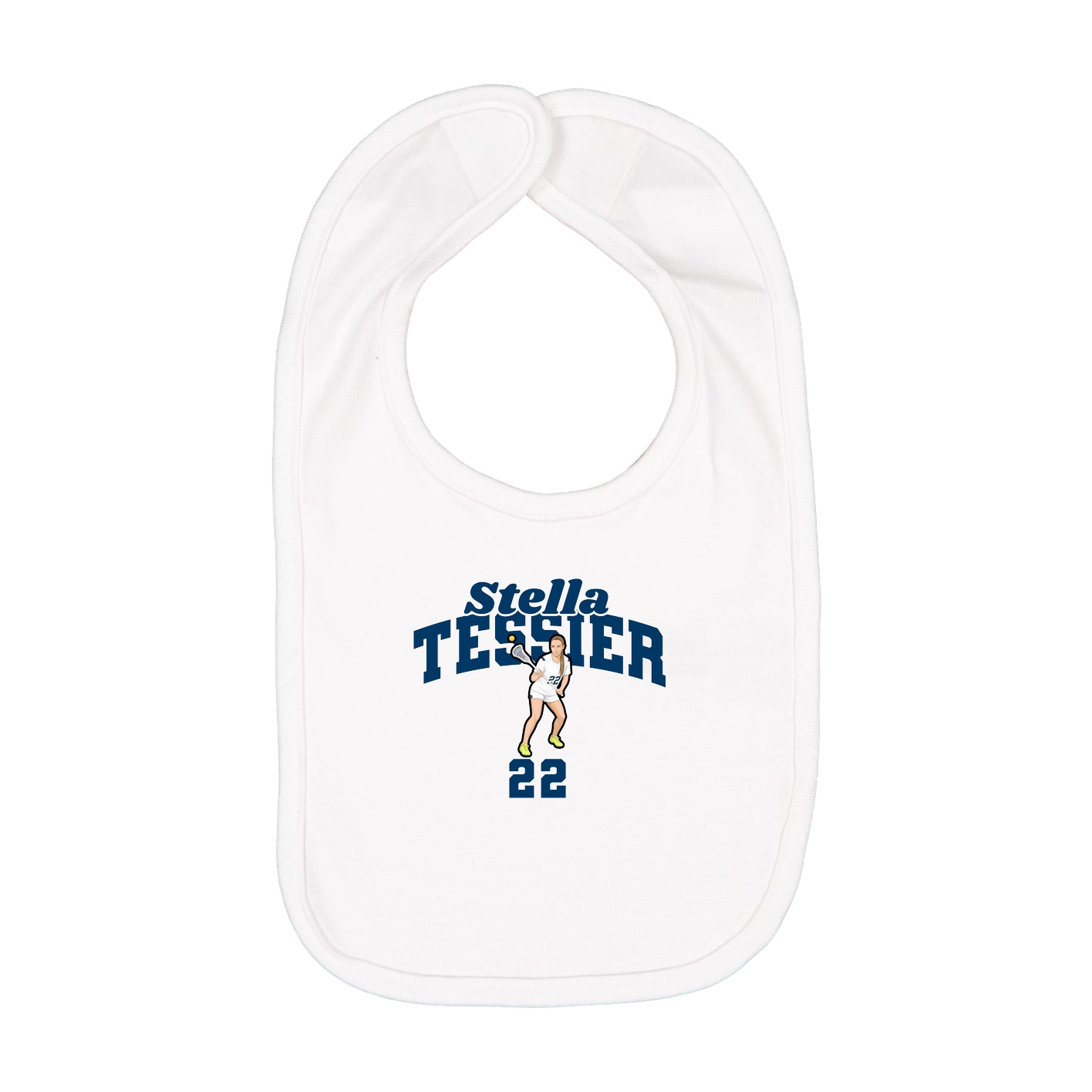 Infant Bib — Signature Arch in White
