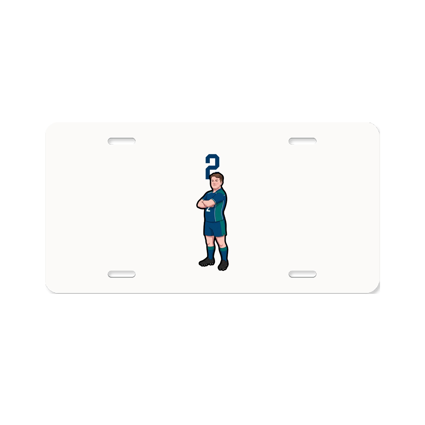 License Plate — Number Top in Classic
