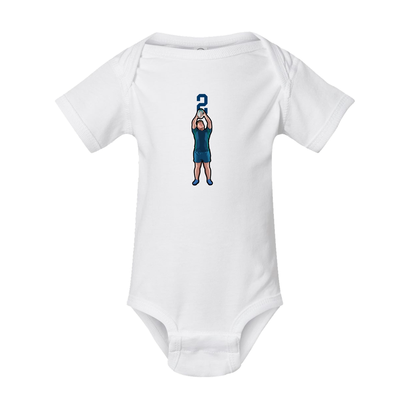 Baby Onesie — Number Top in White