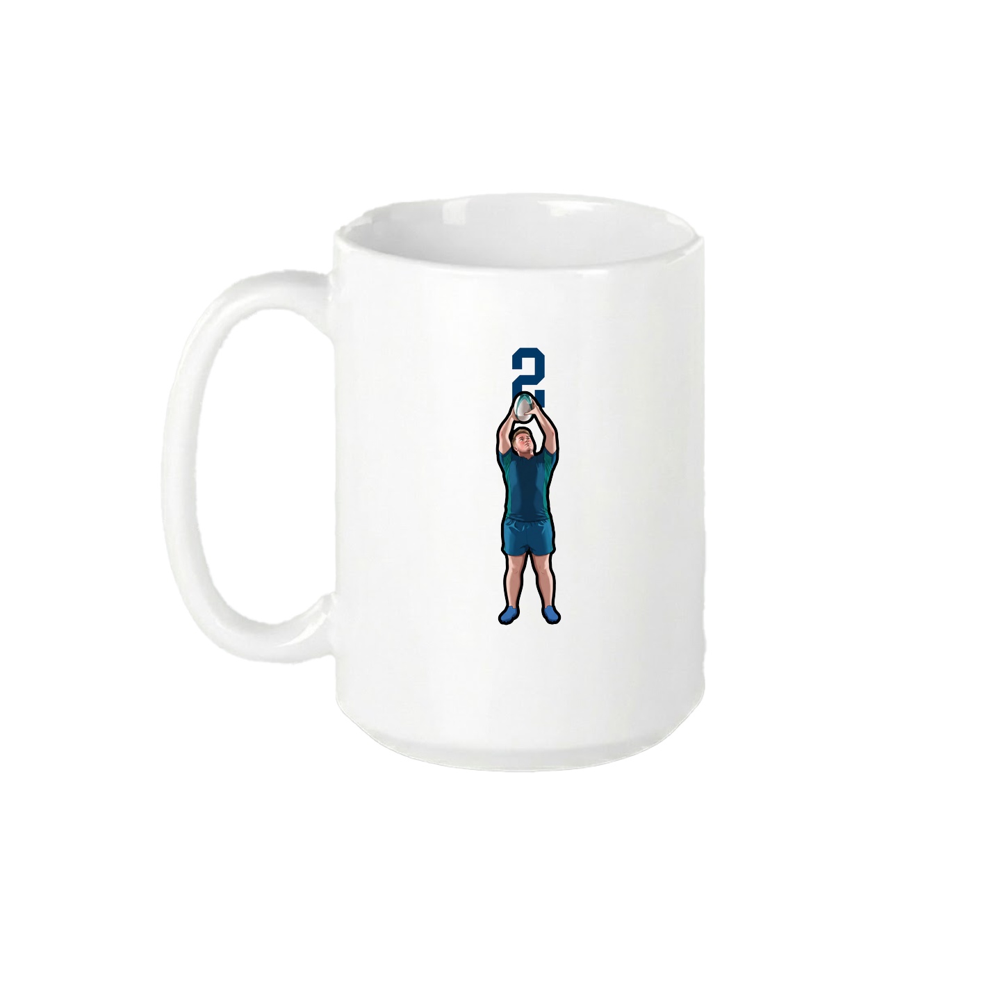 15oz Coffee Mug — Number Top in White