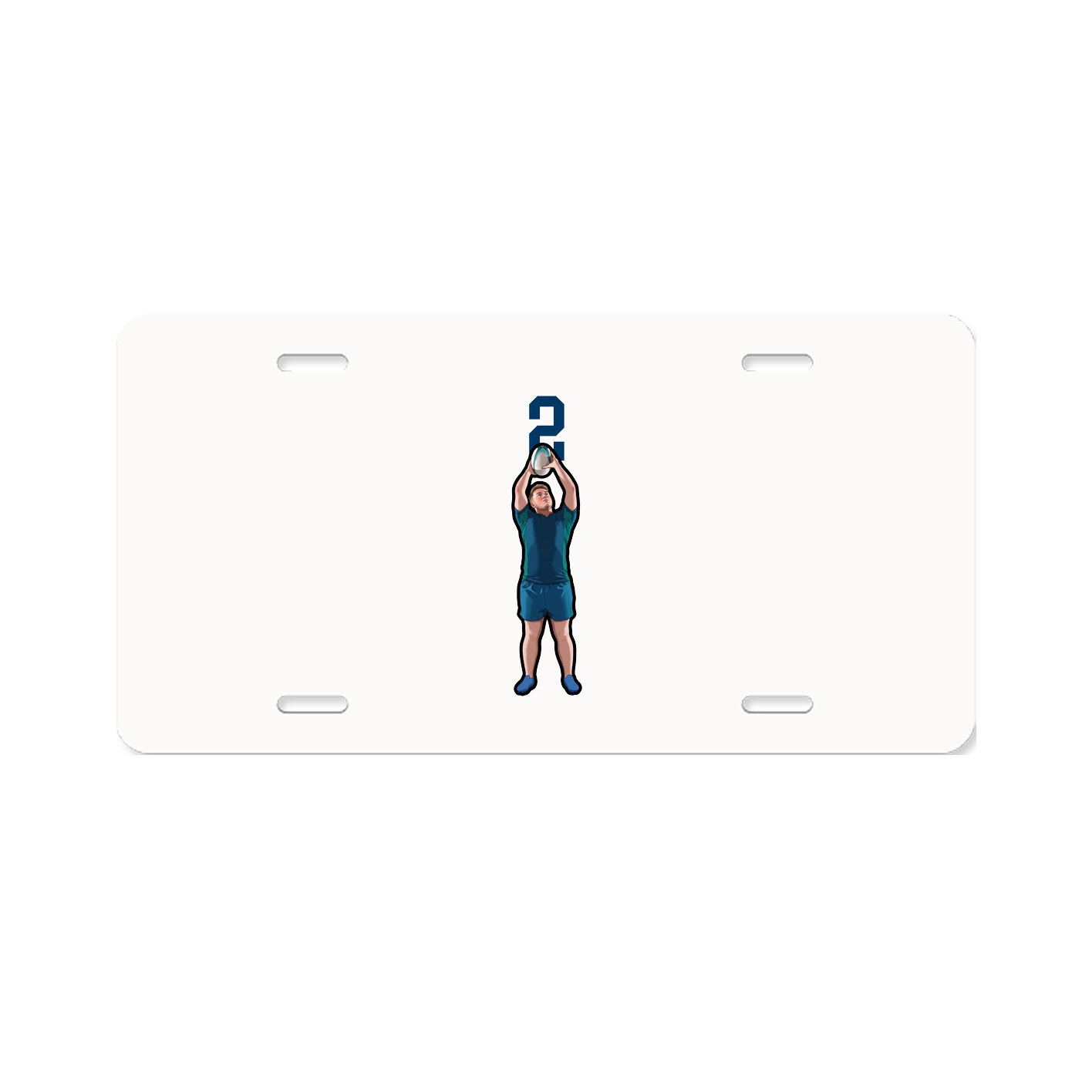 License Plate — Number Top in Classic