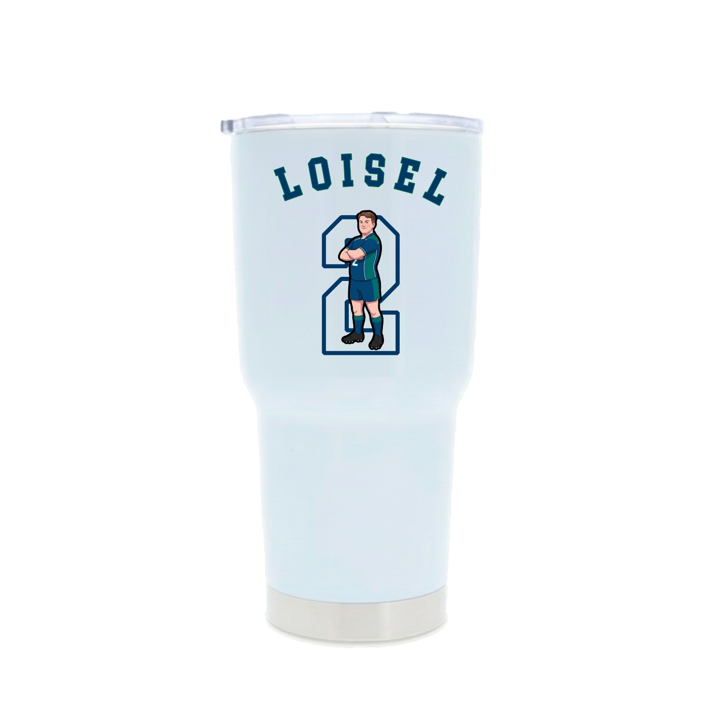 30oz Stainless Steel Tumbler — Shirsey Arch in White