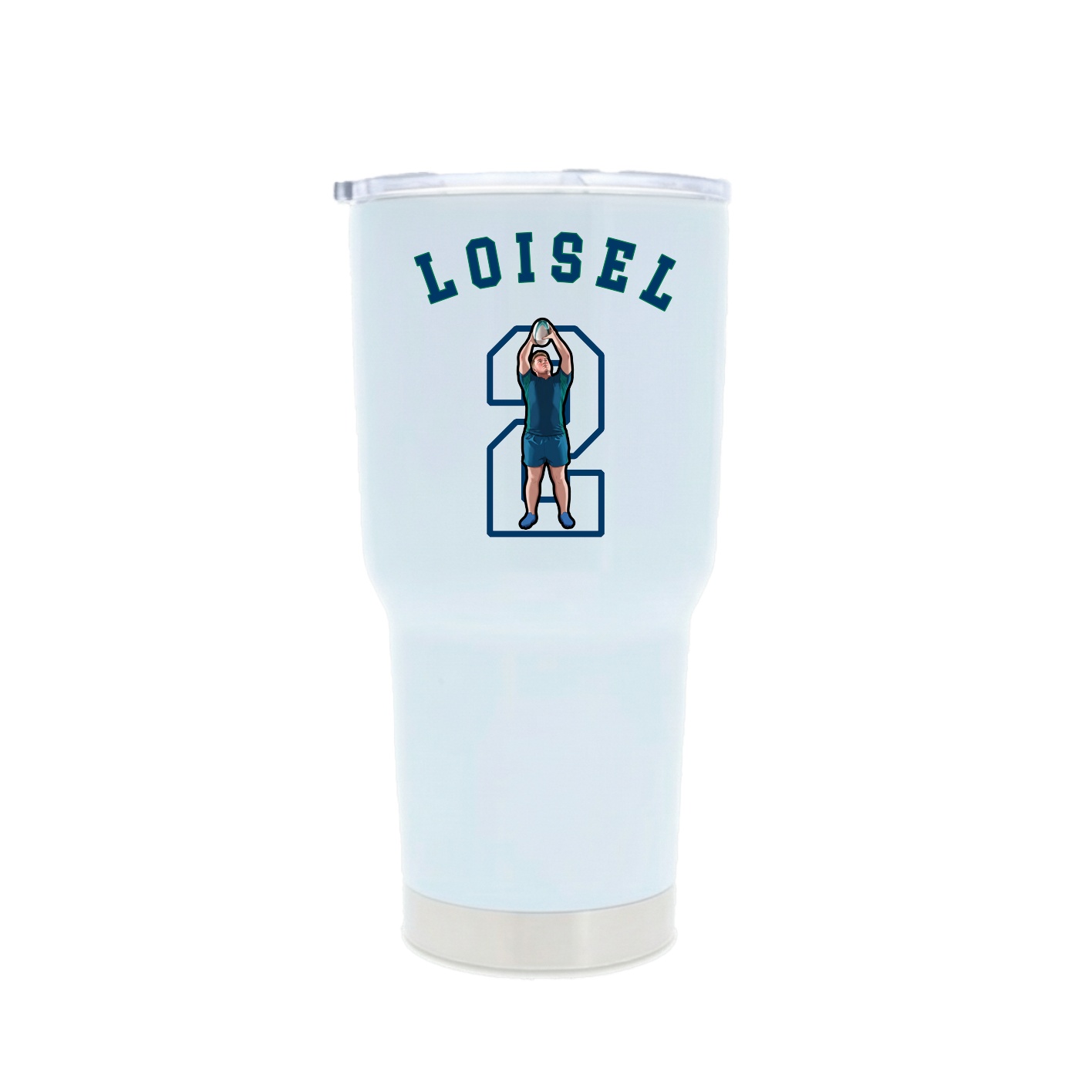 30oz Stainless Steel Tumbler — Shirsey Arch in White