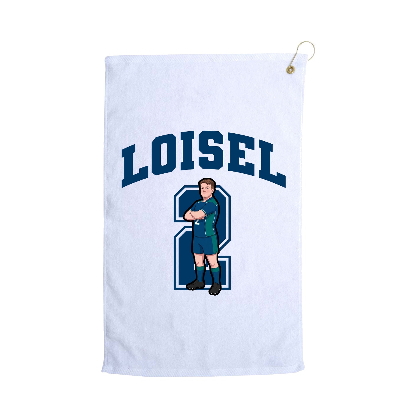 Golf Towel — Number in White