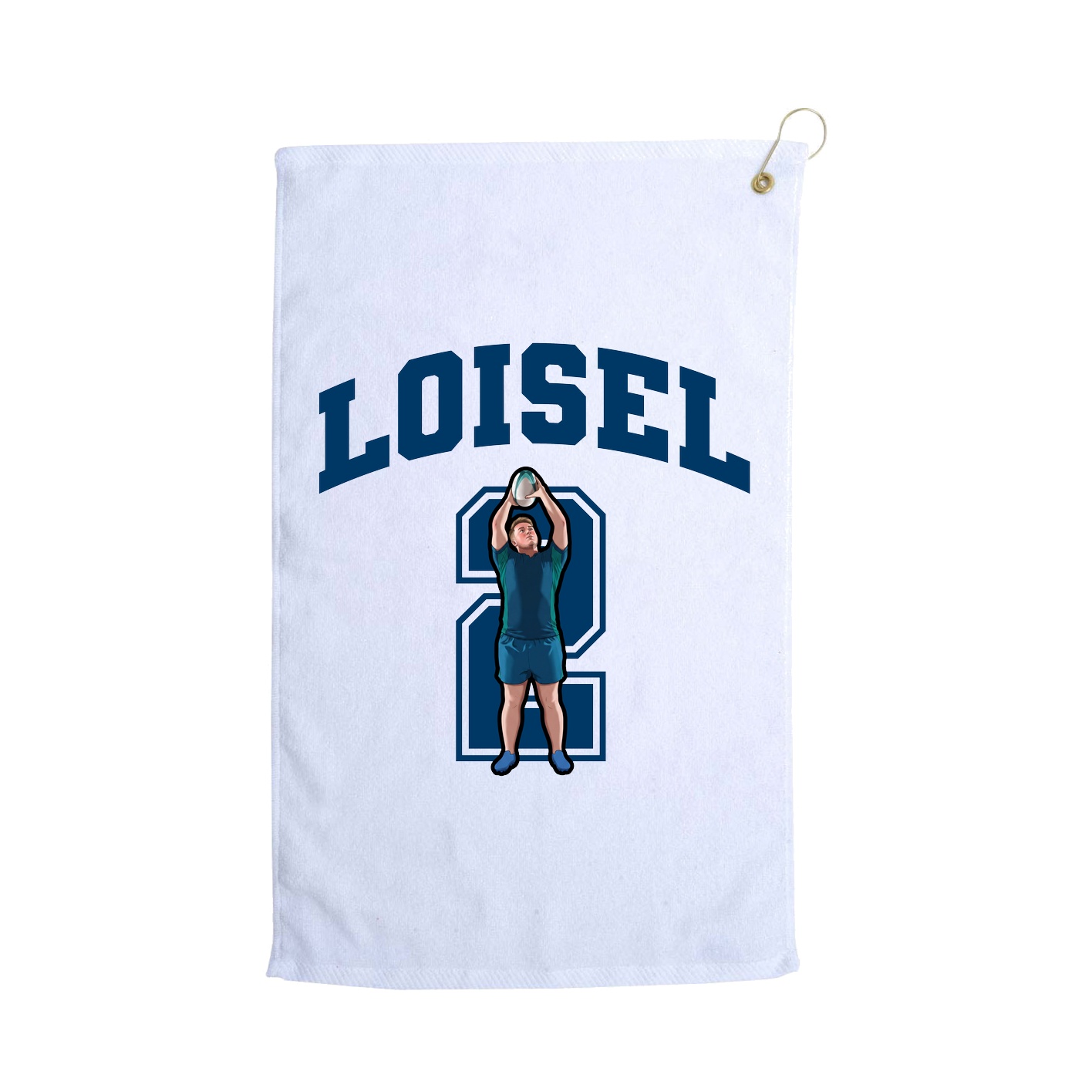 Golf Towel — Number in White