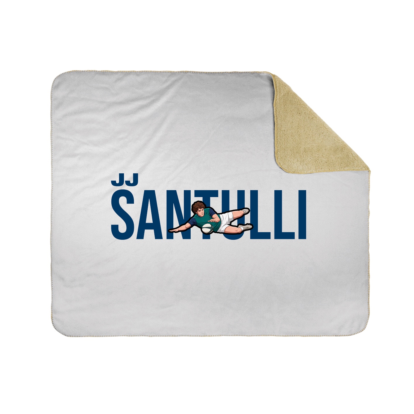 Throw Blanket — Player Name in White