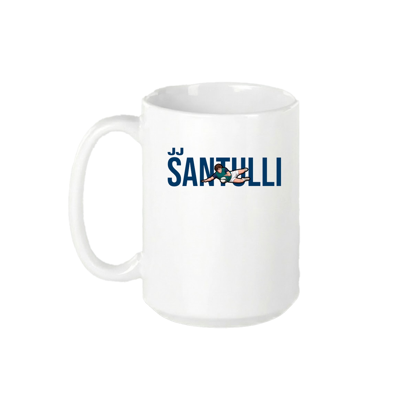 15oz Coffee Mug — Player Name in White