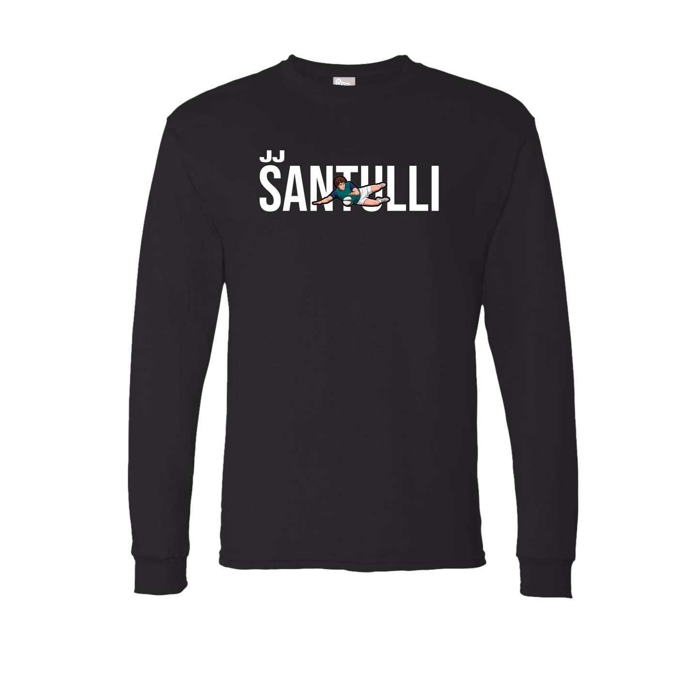 Long Sleeve Tee — Player Name in Black