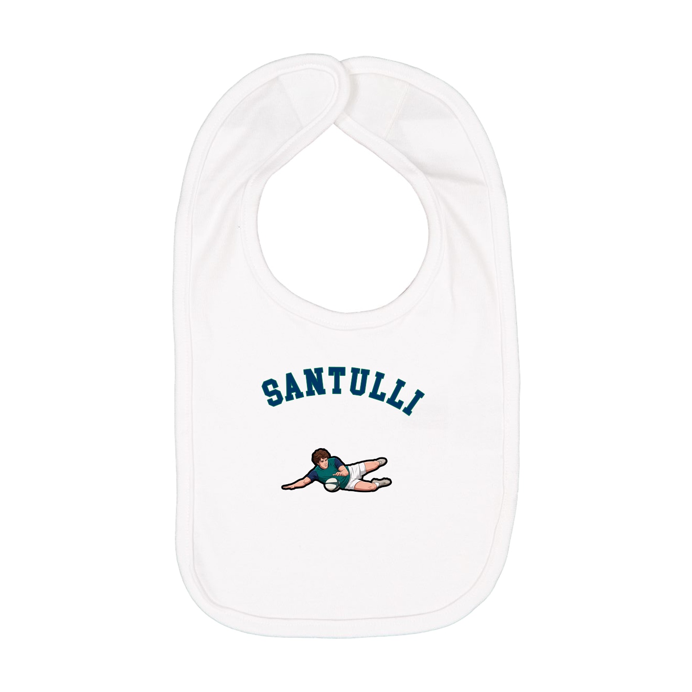 Infant Bib — Shirsey Arch in White