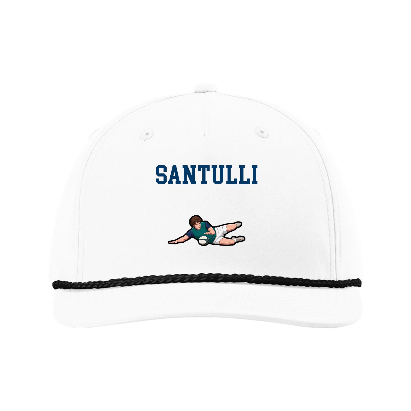 Five-Panel Classic Rope Cap — Shirsey in White
