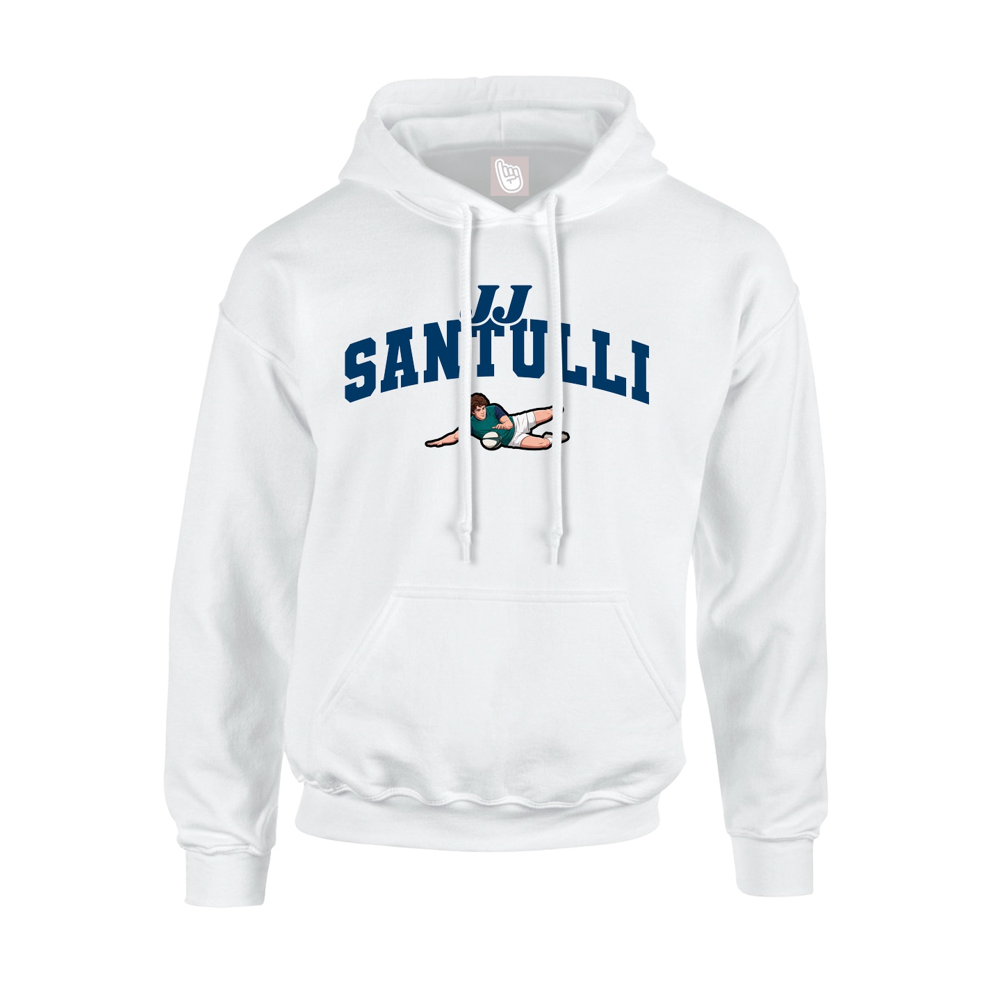 Youth Hoodie — Signature Arch in White
