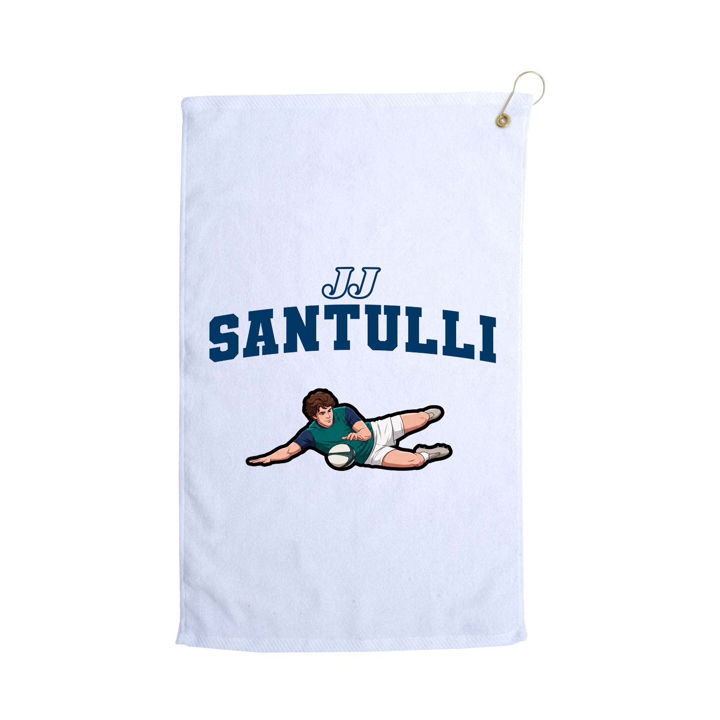 Golf Towel — Name Arch in White