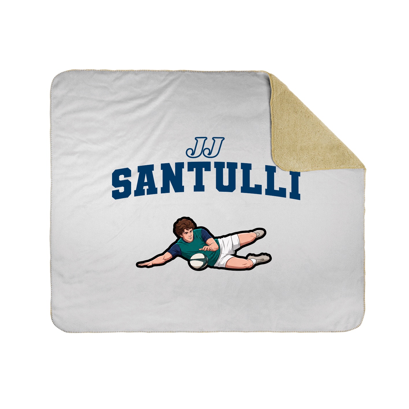 Throw Blanket — Name Arch in White