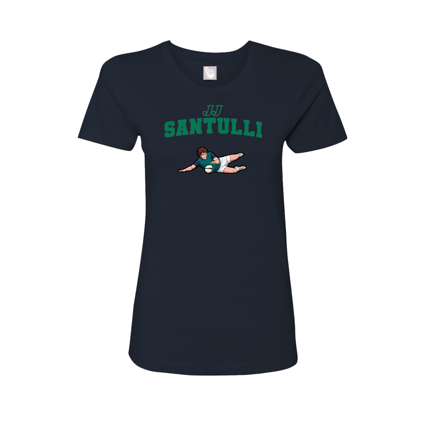 Fitted Women's Tee — Name Arch in Navy