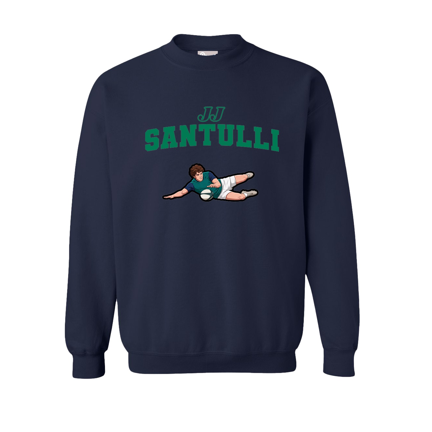 Fleece Crew — Name Arch in Navy