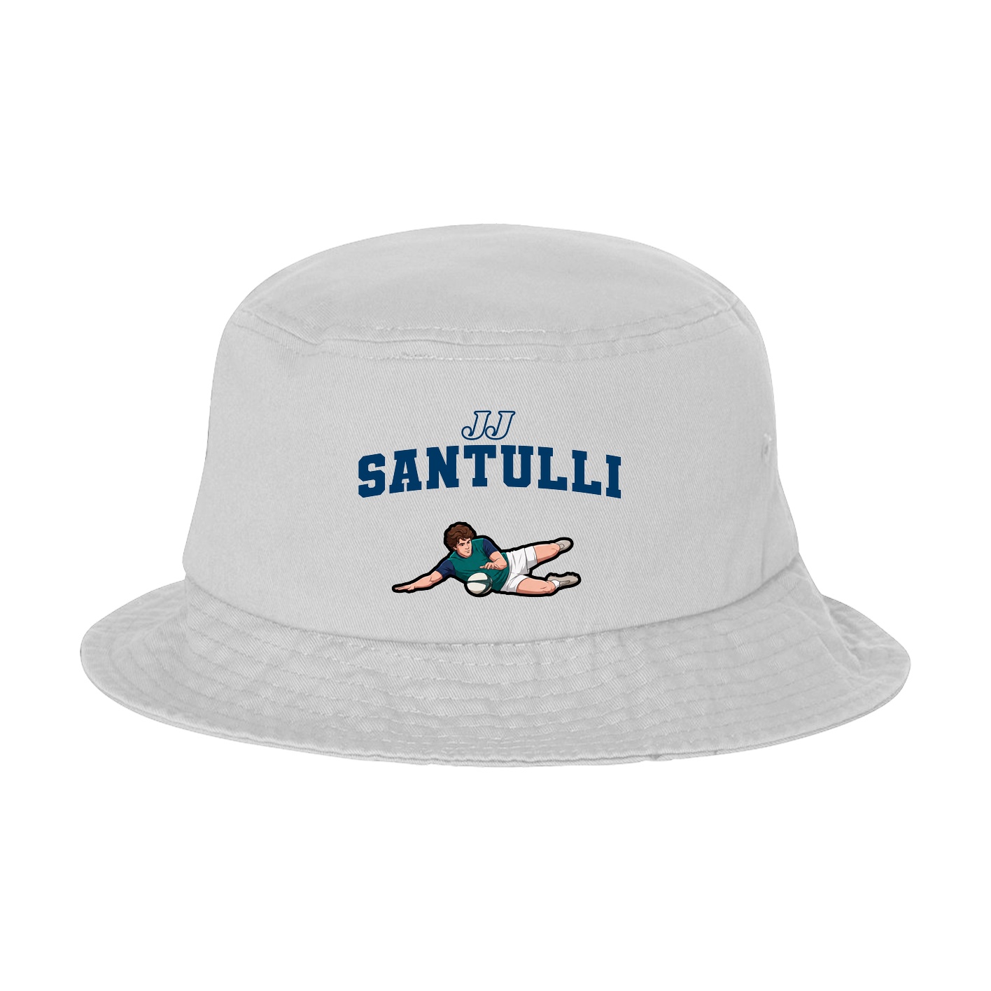 Bucket Cap — Name Arch in White