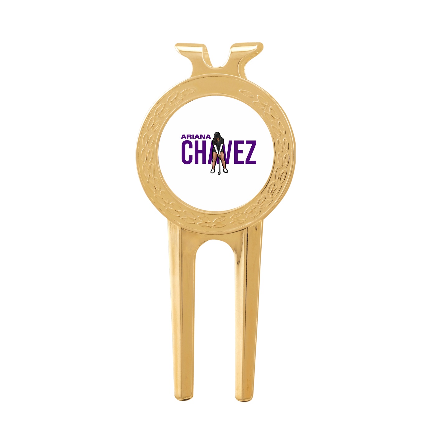 Divot Tool with Ball Marker — Player Name in Classic