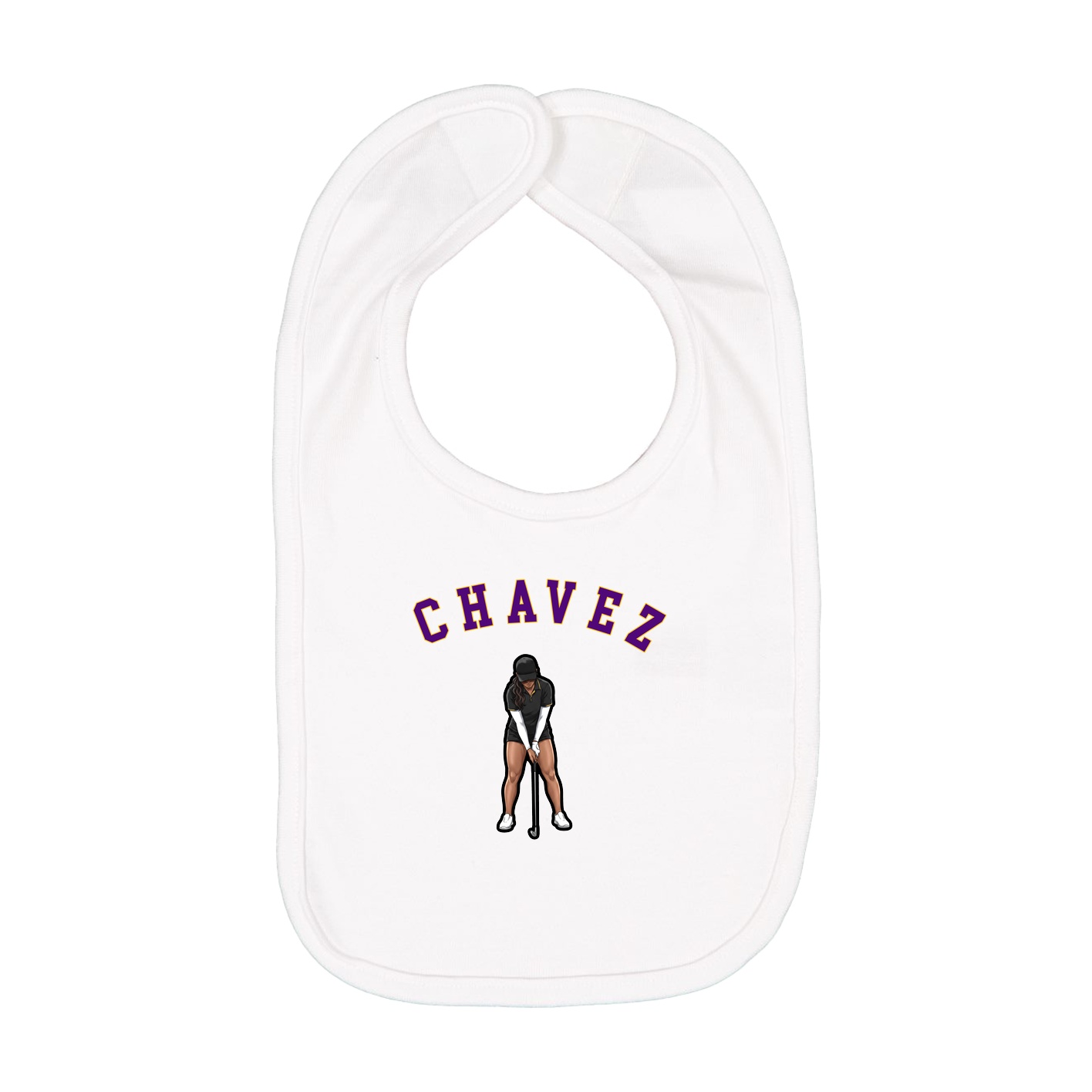 Infant Bib — Shirsey Arch in White