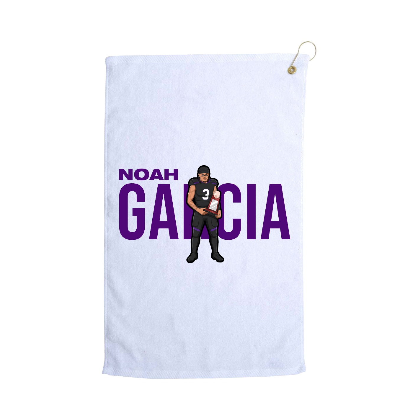 Golf Towel — Player Name in White