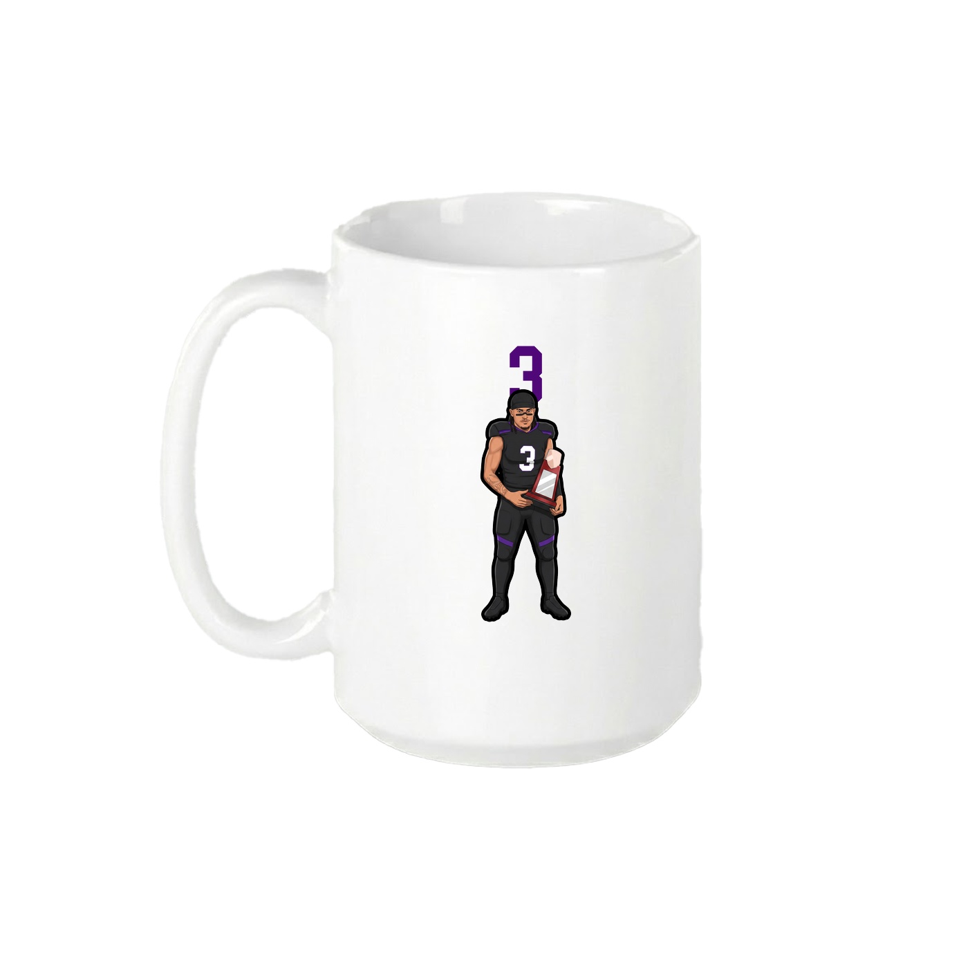 15oz Coffee Mug — Number Top in White