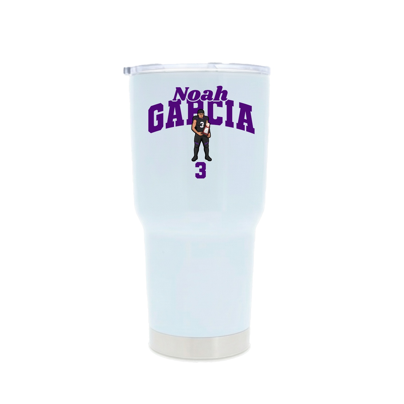 30oz Stainless Steel Tumbler — Signature Arch in White