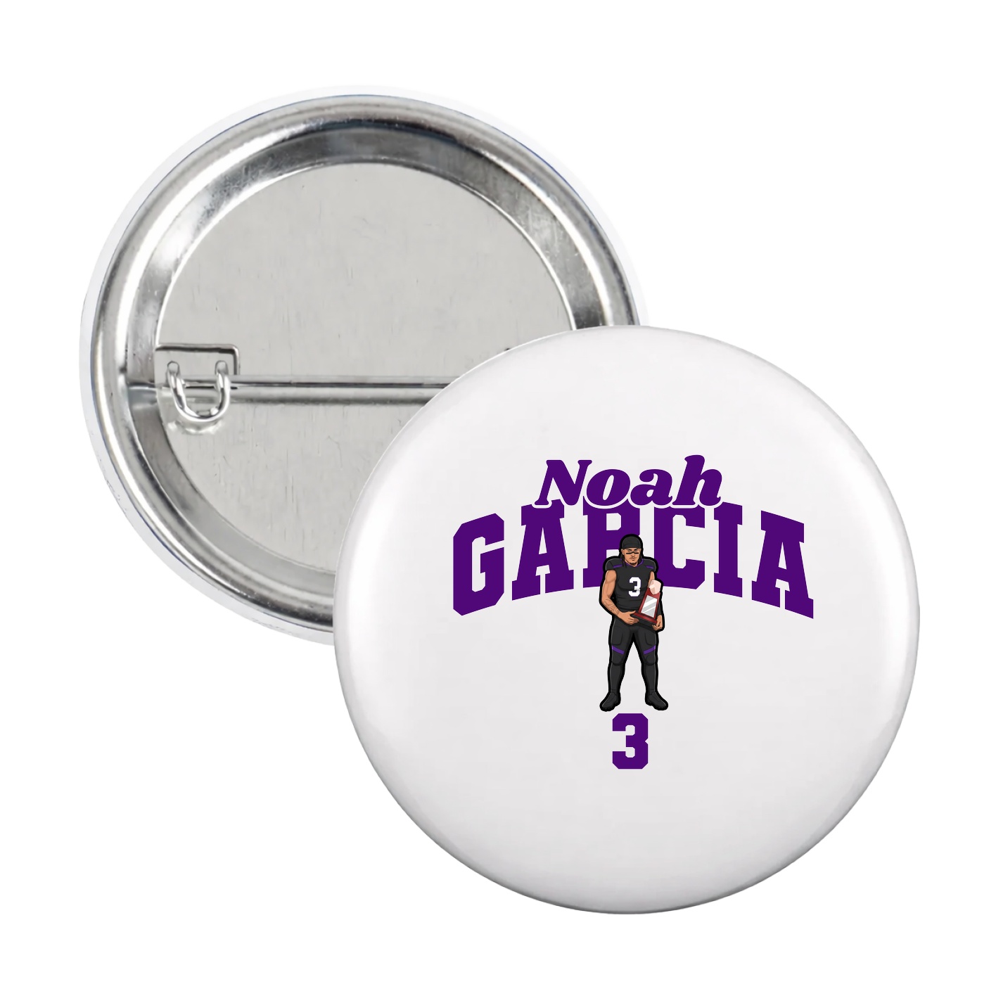 Game Day Button — Signature Arch in White