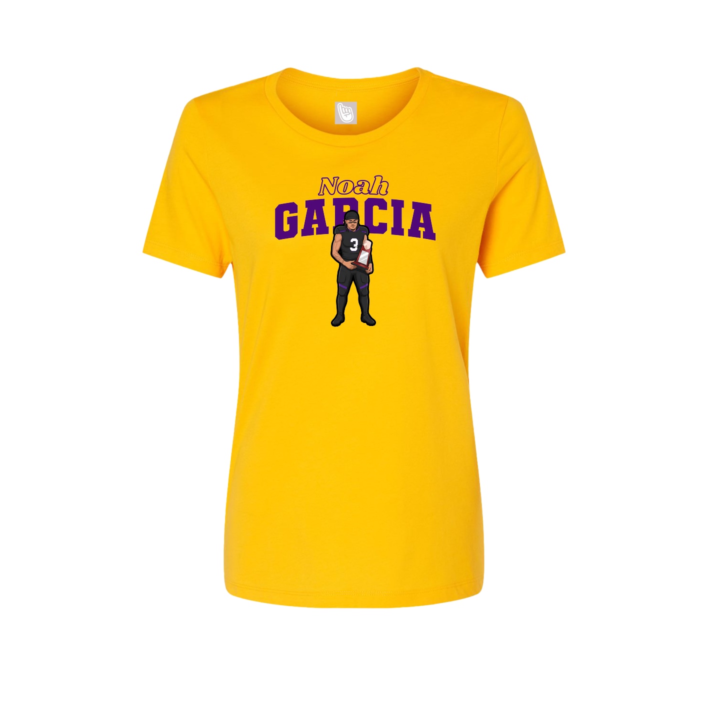 Womens Tee — Name Arch in Gold