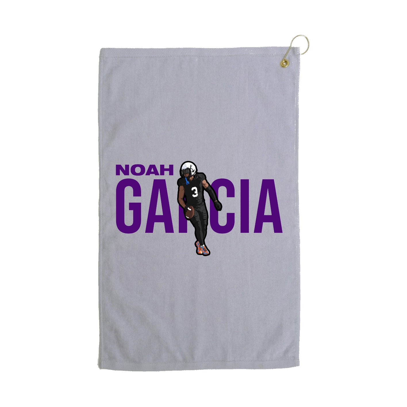 Golf Towel — Player Name in Grey