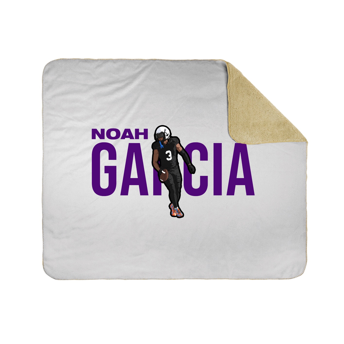 Throw Blanket — Player Name in White