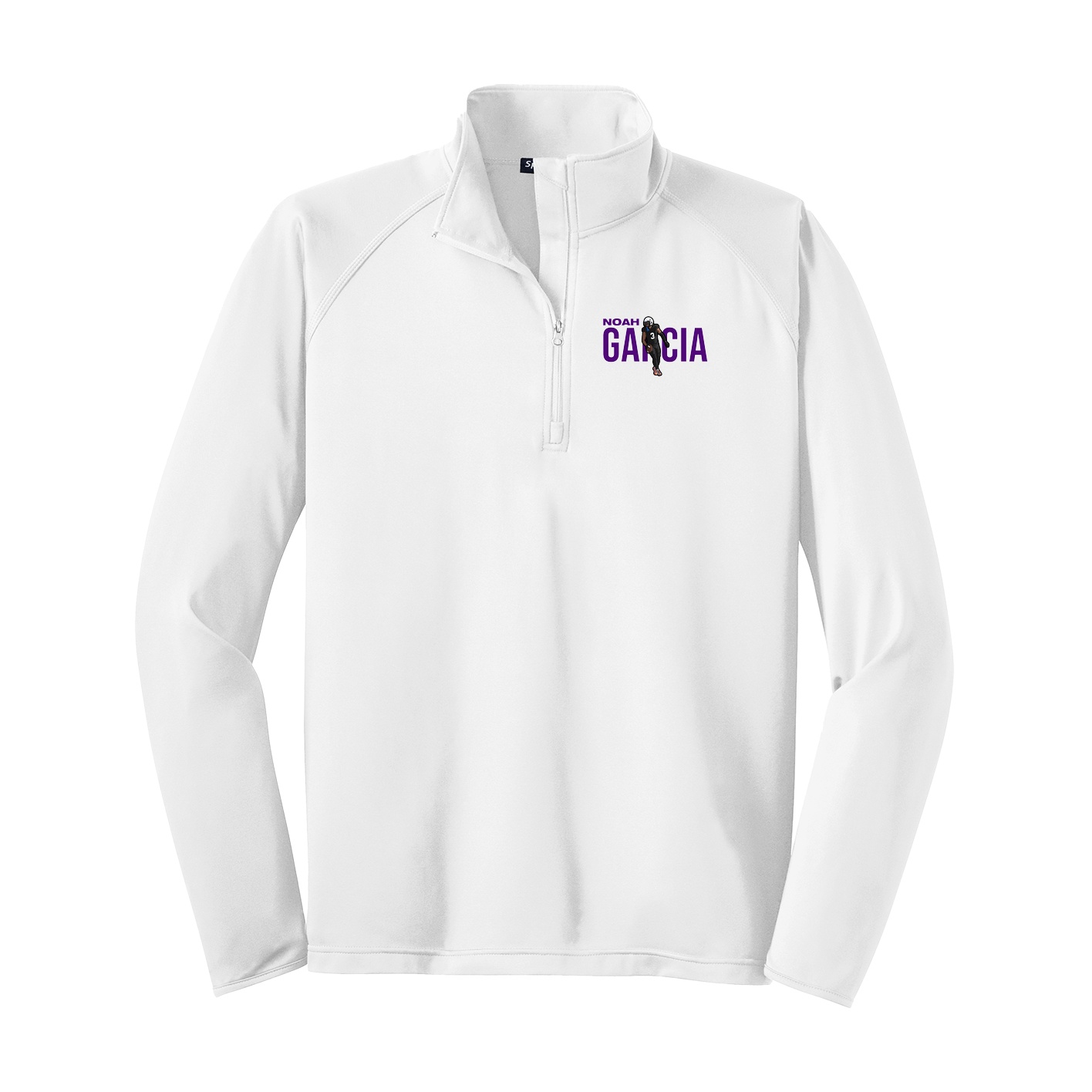 Q-Zip Pullover — Player Name in White