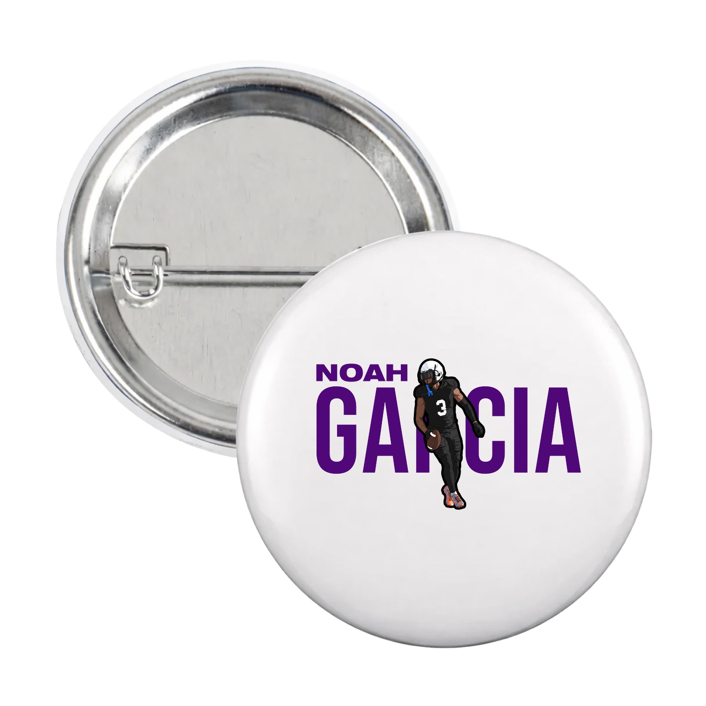 Game Day Button — Player Name in White