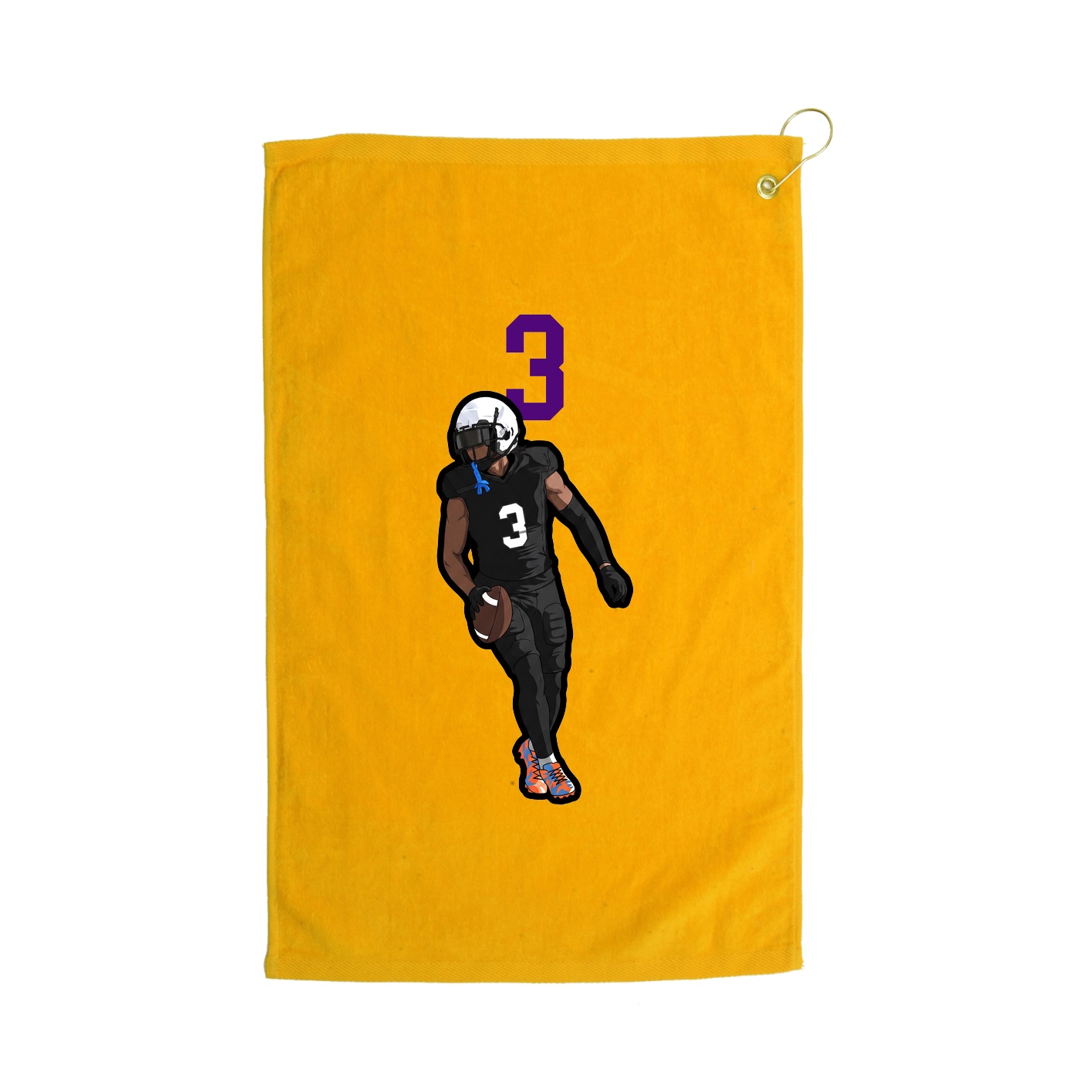 Golf Towel — Number Top in Gold