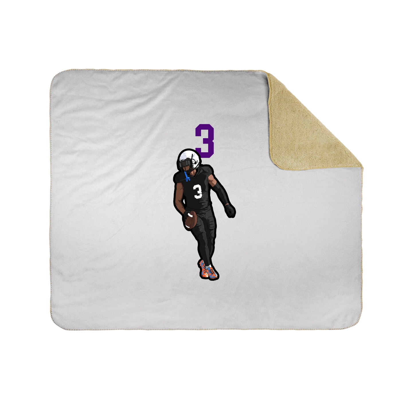 Throw Blanket — Number Top in White