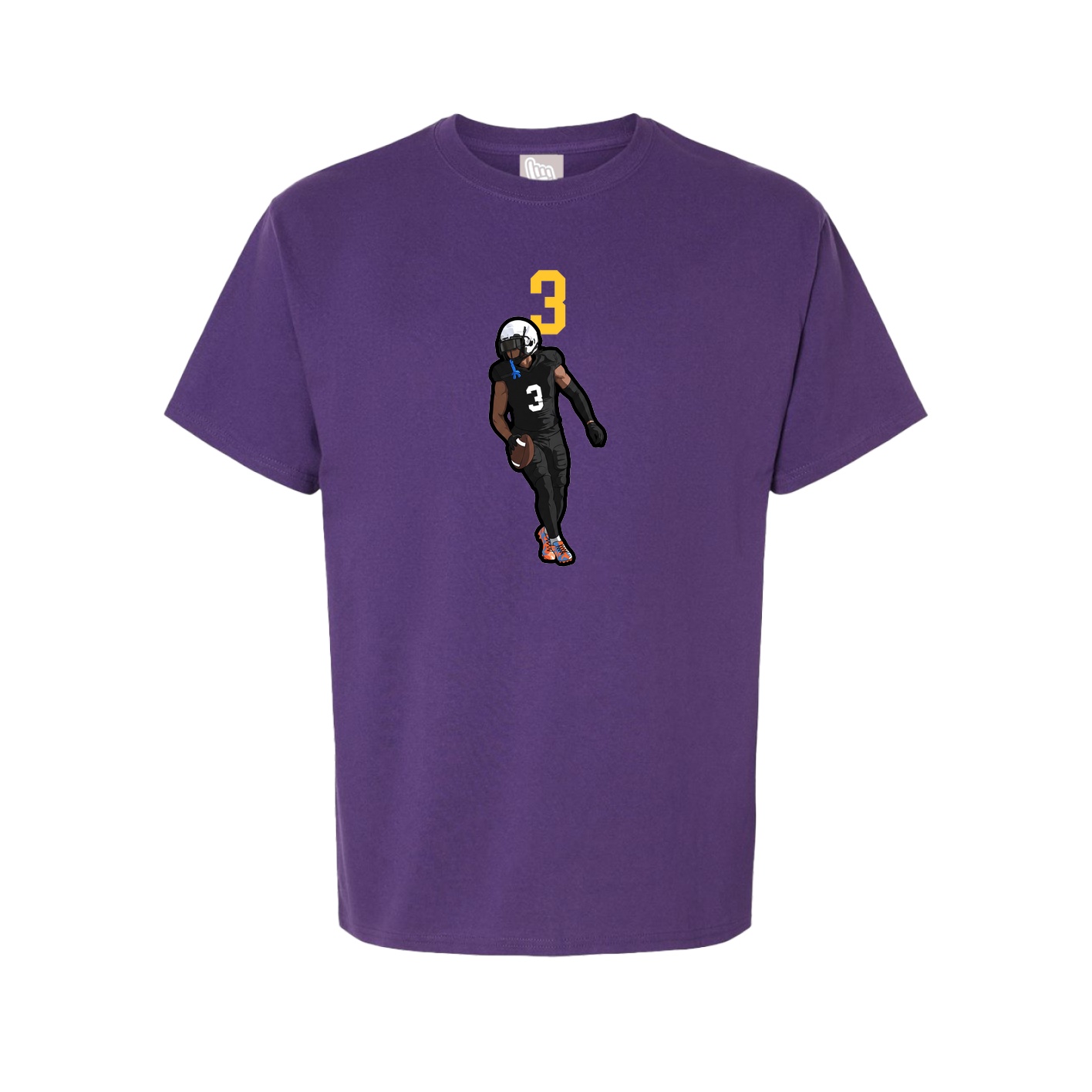 Youth Tee — Number Top in Purple