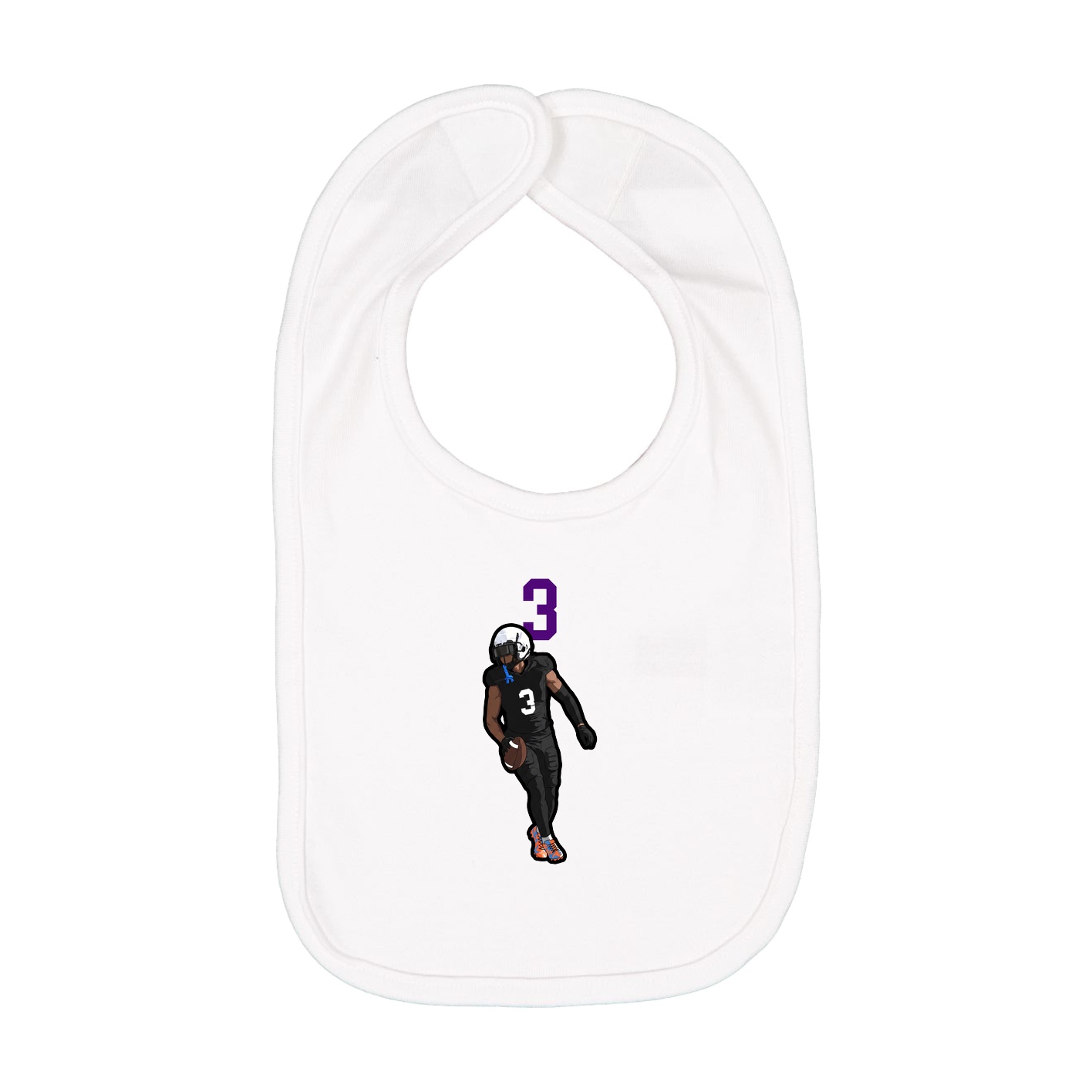 Infant Bib — Number Top in White