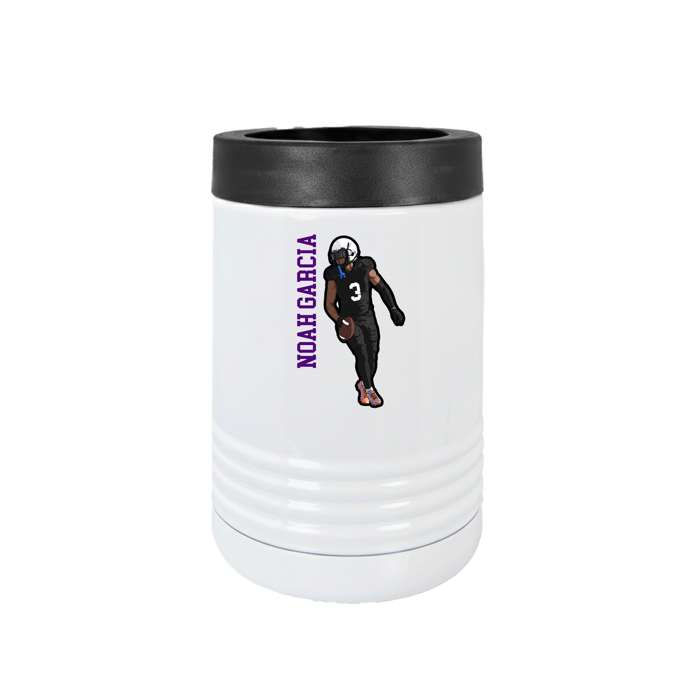Beverage Holder — Name Vertical in White