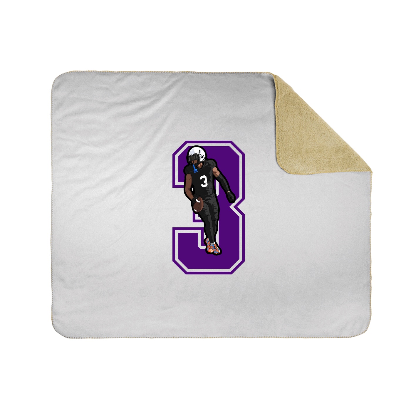 Throw Blanket — Number in White