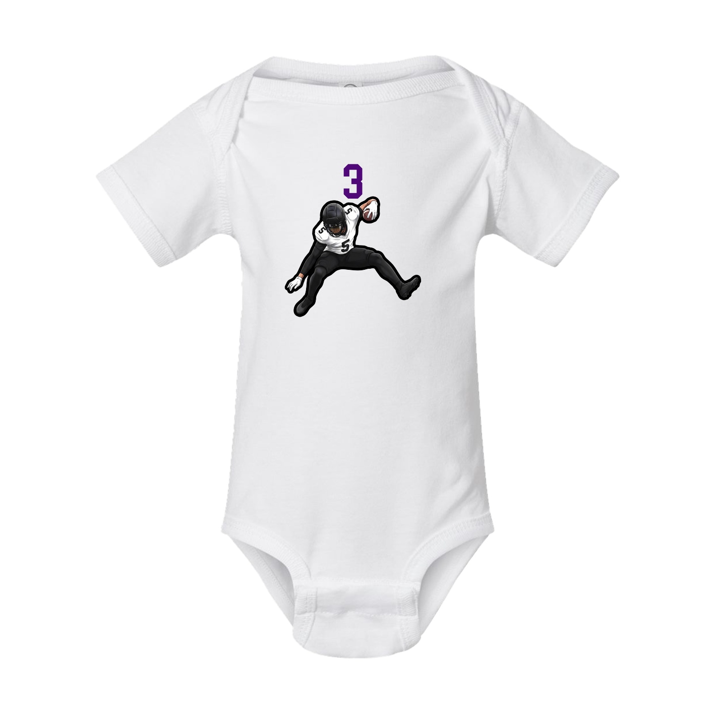 Baby Onesie — Number Top in White