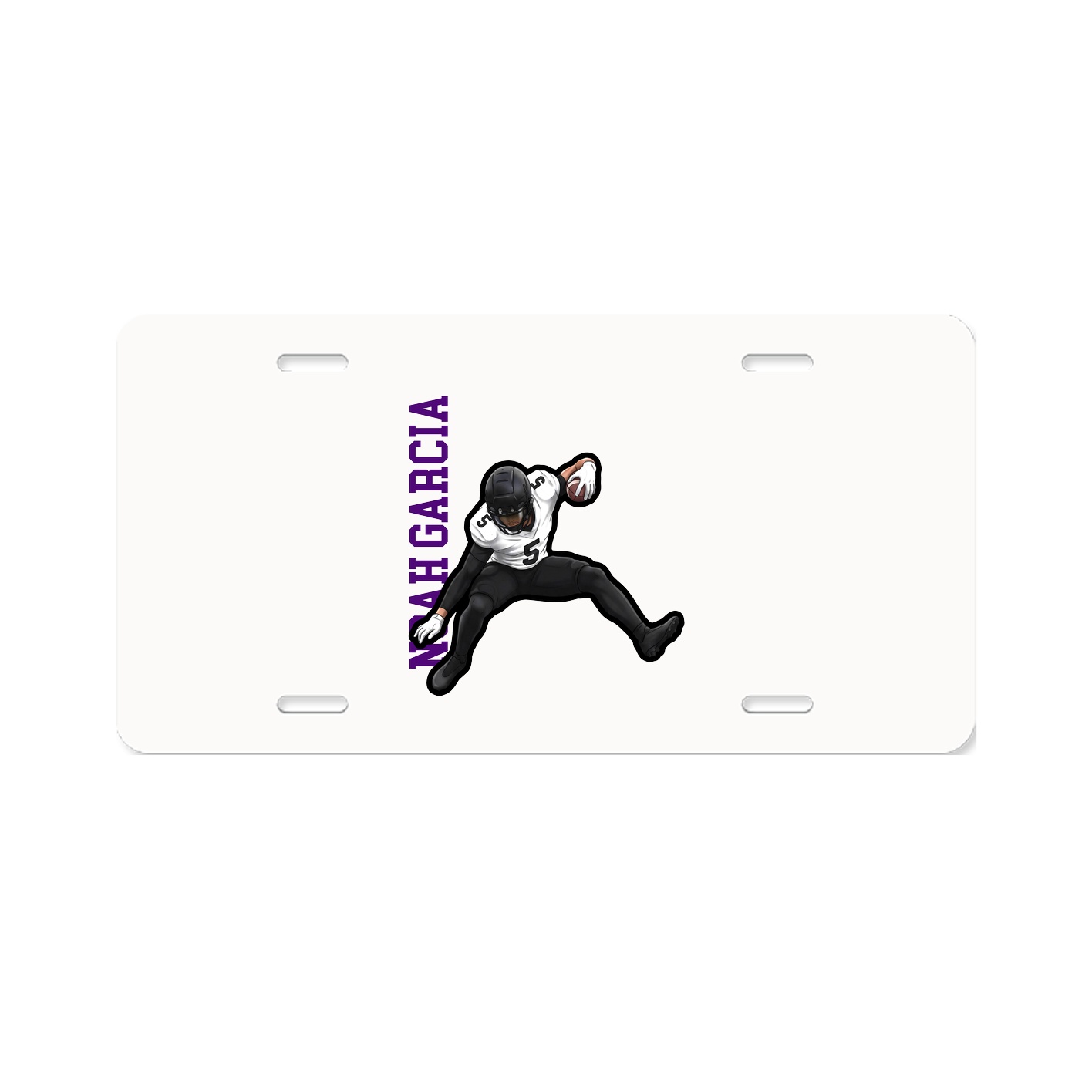 License Plate — Name Vertical in Classic