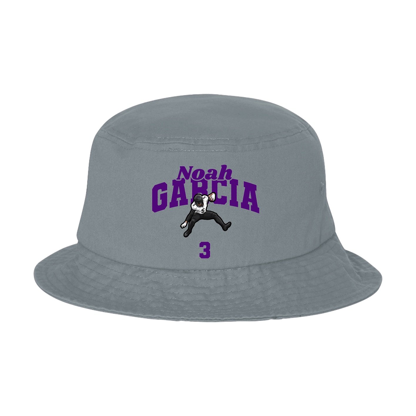 Bucket Cap — Signature Arch in Grey