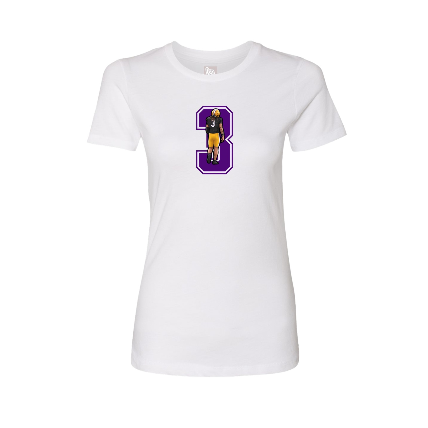 Womens Tee — Number in White