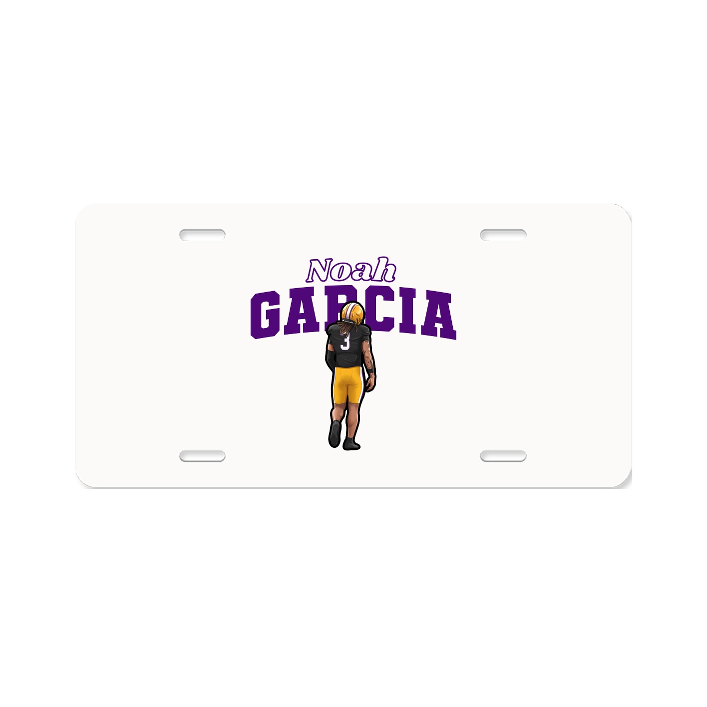 License Plate — Name Arch in Classic