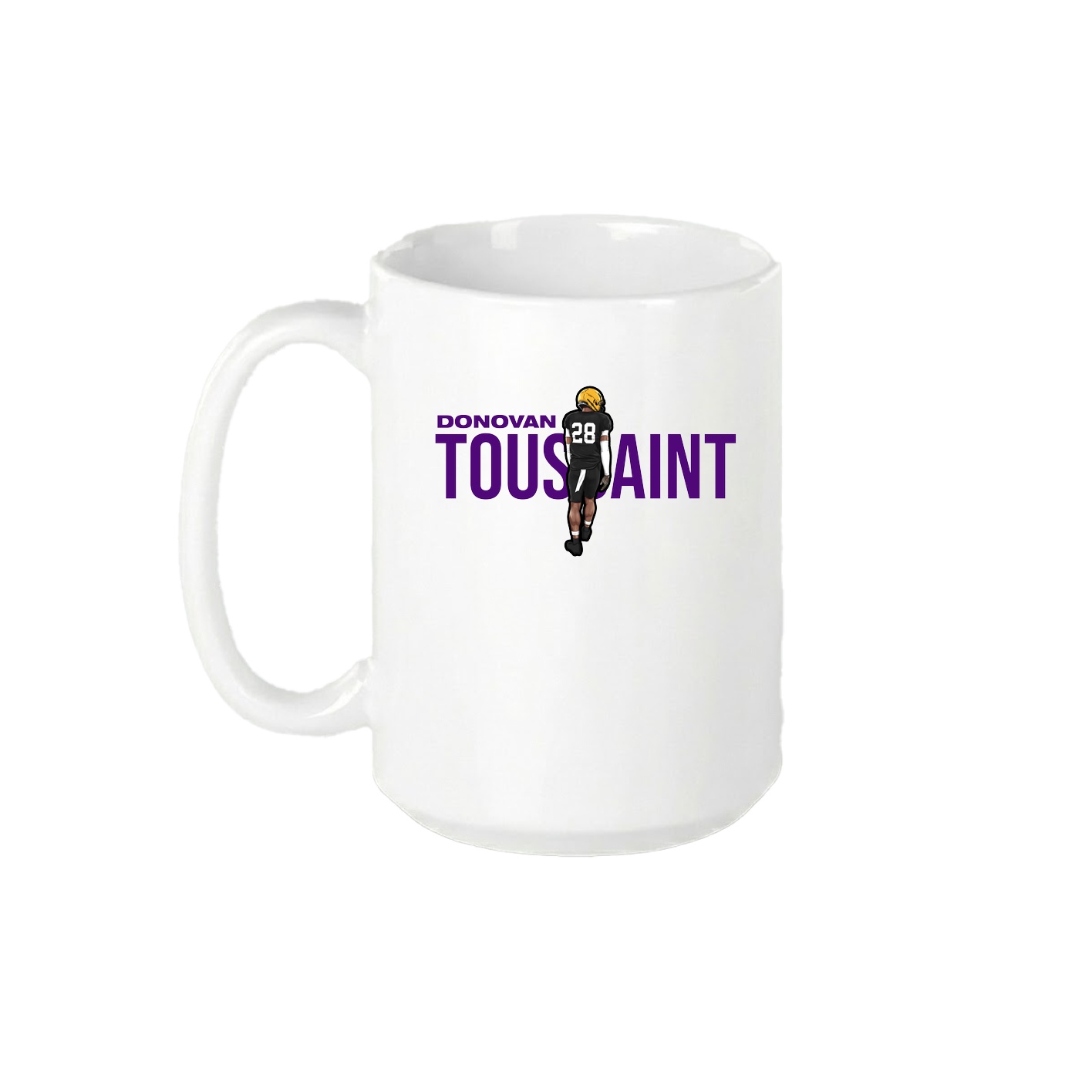 15oz Coffee Mug — Player Name in White