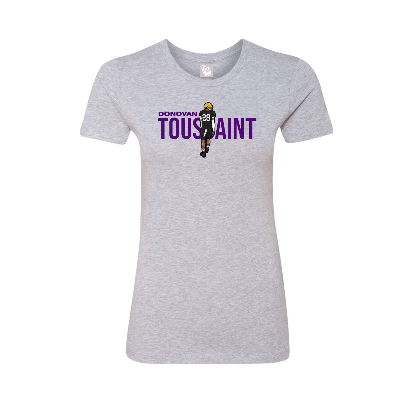Womens Tee — Player Name in Grey