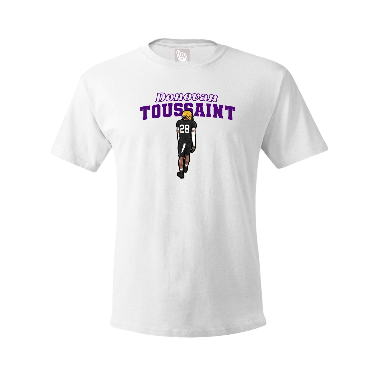 Youth Tee — Name Arch in White