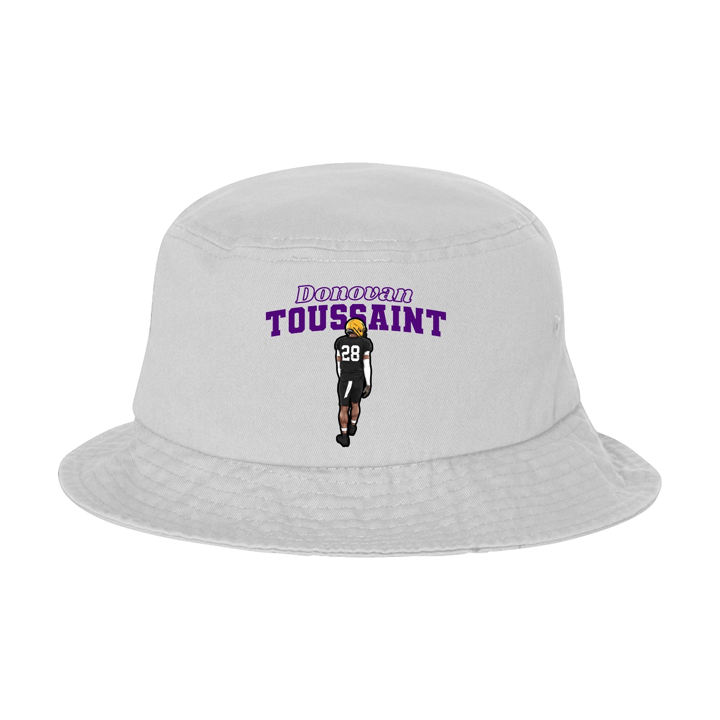 Bucket Cap — Name Arch in White