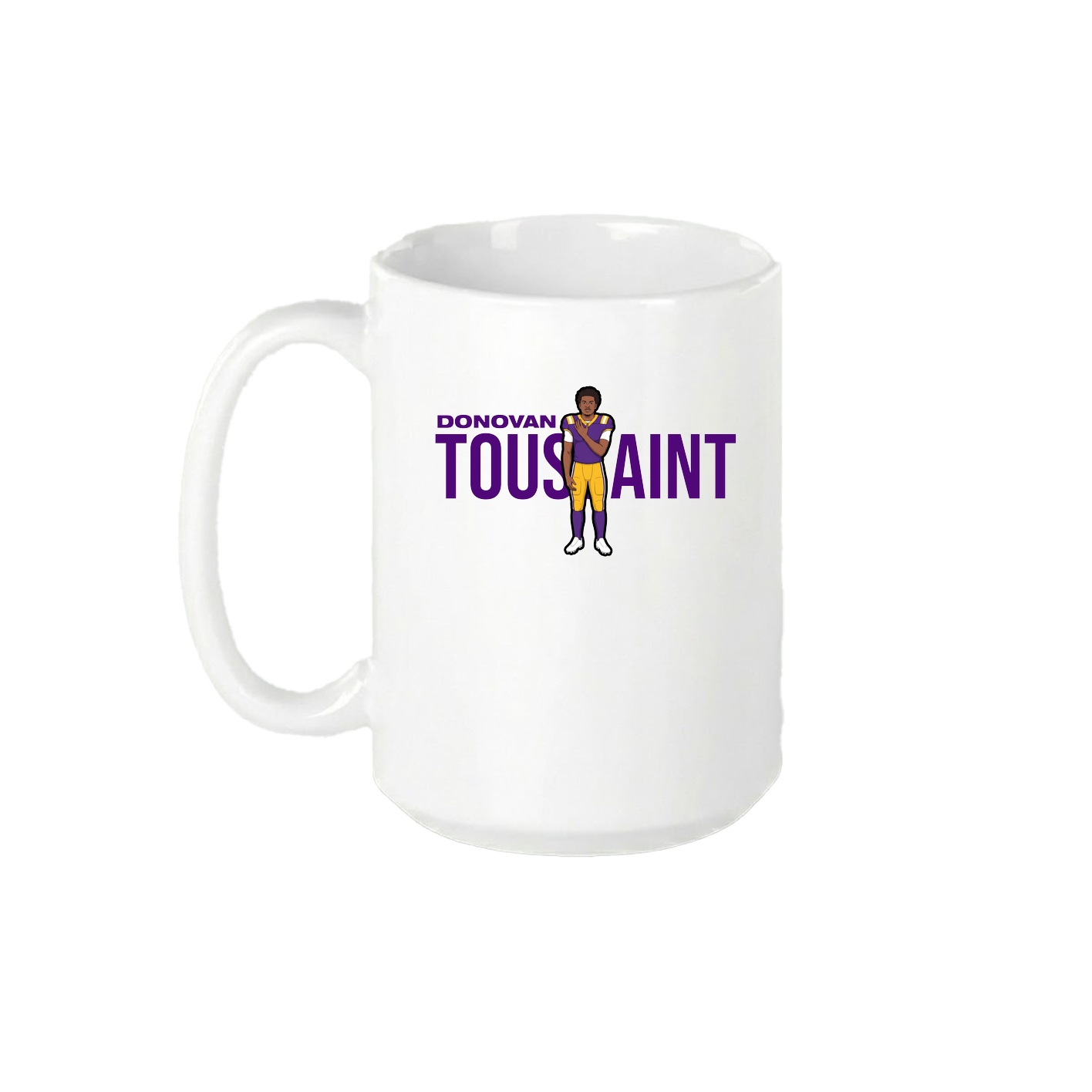 15oz Coffee Mug — Player Name in White