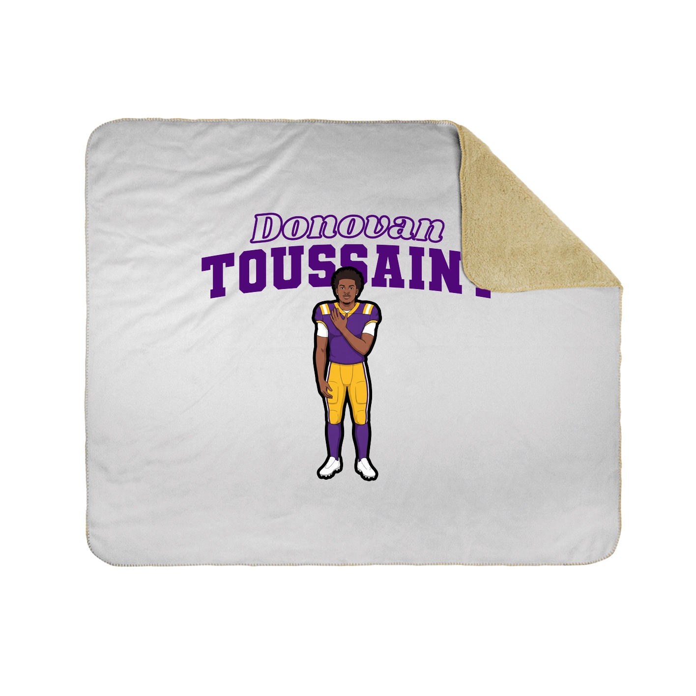 Throw Blanket — Name Arch in White