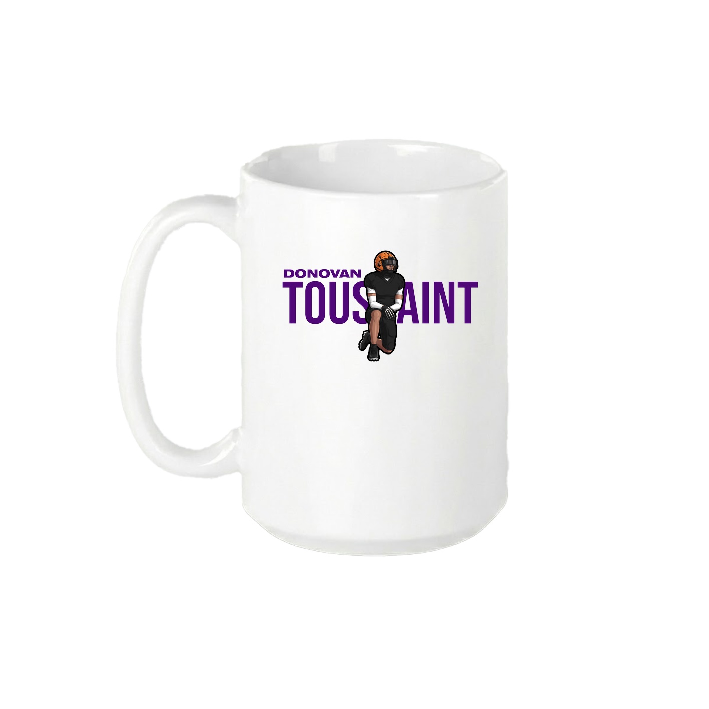 15oz Coffee Mug — Player Name in White